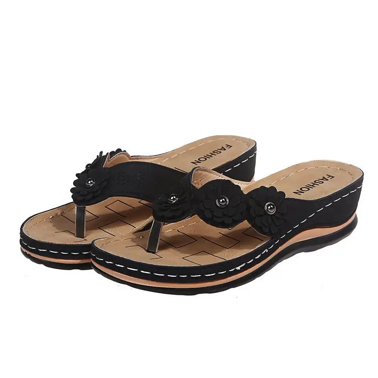 Women's 3-Flower Sandals with Thick Sole — feature 12