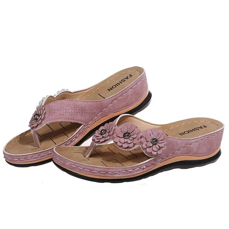 Women's 3-Flower Sandals with Thick Sole — feature 3