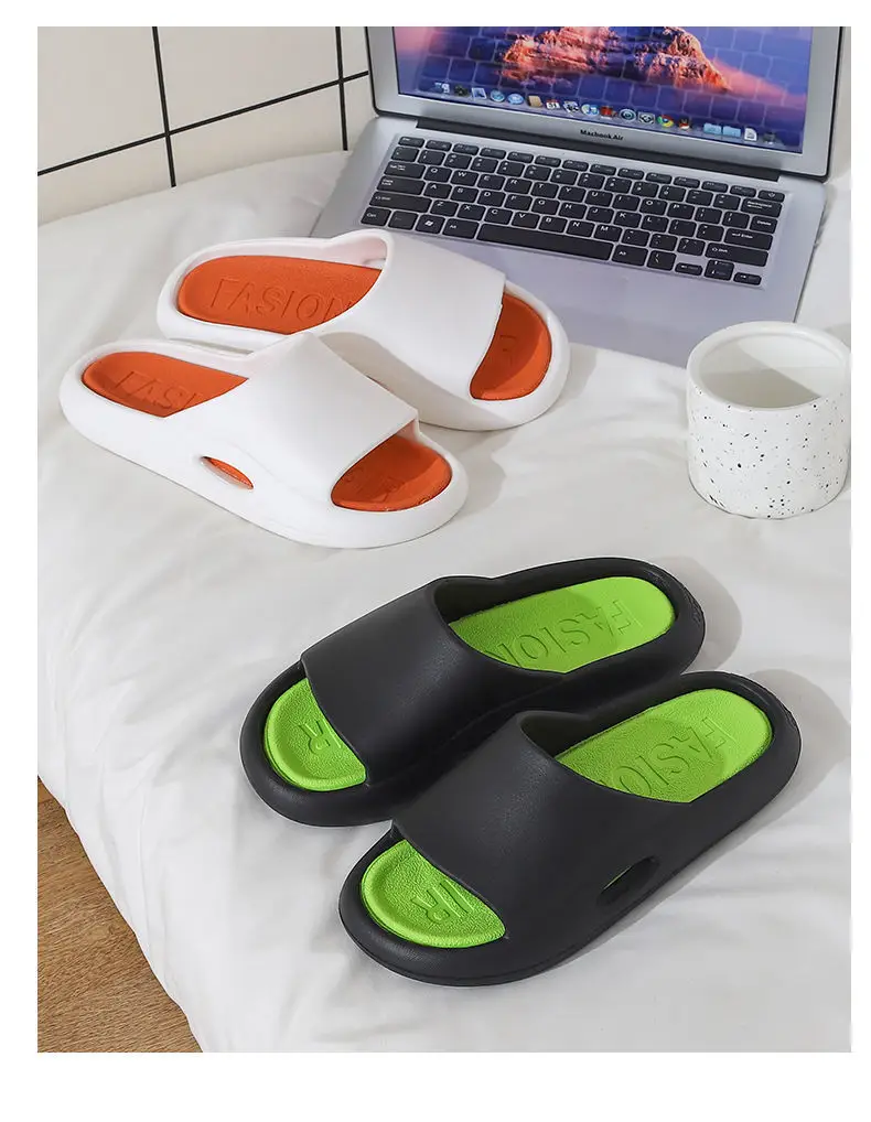 Home slippers men's household feeling of stepping on excrement summer home slippers bathroom bathing outside wearing sandals women's summer wholesale — feature 18