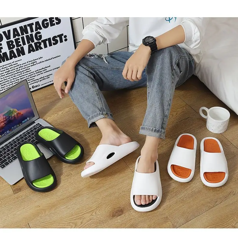Home slippers men's household feeling of stepping on excrement summer home slippers bathroom bathing outside wearing sandals women's summer wholesale — feature 22