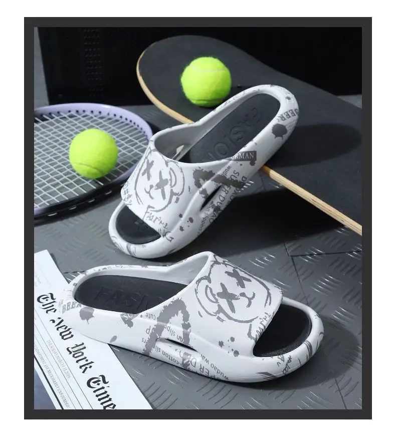 Home slippers men's household feeling of stepping on excrement summer home slippers bathroom bathing outside wearing sandals women's summer wholesale - Image 9