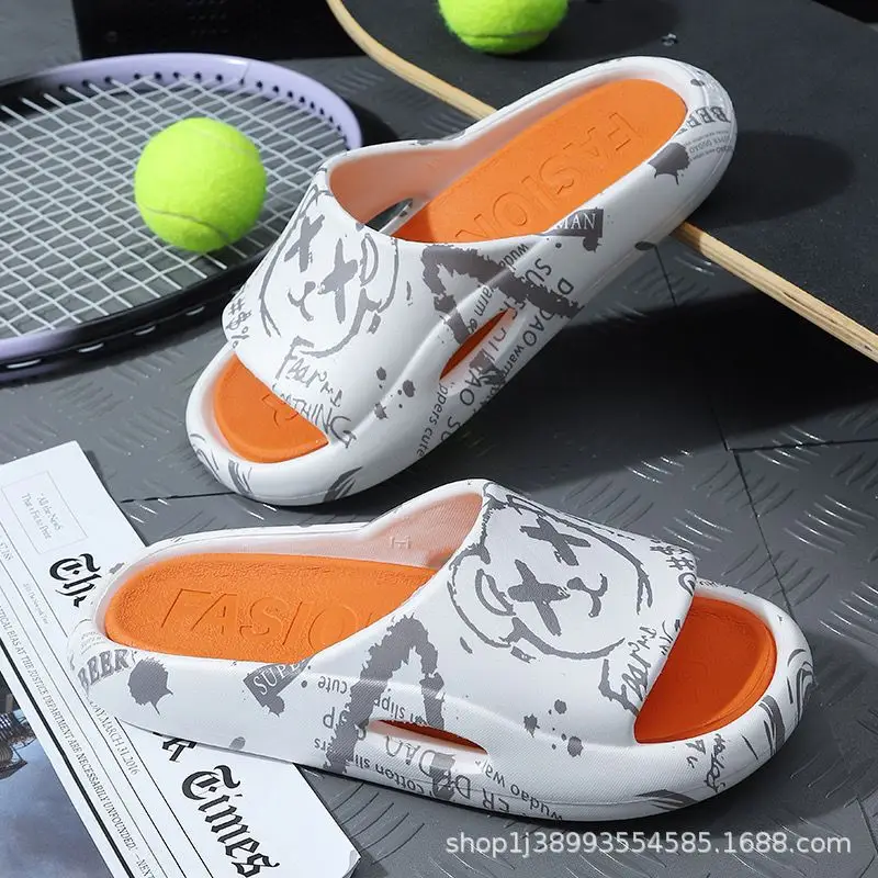 Home slippers men's household feeling of stepping on excrement summer home slippers bathroom bathing outside wearing sandals women's summer wholesale - Image 10