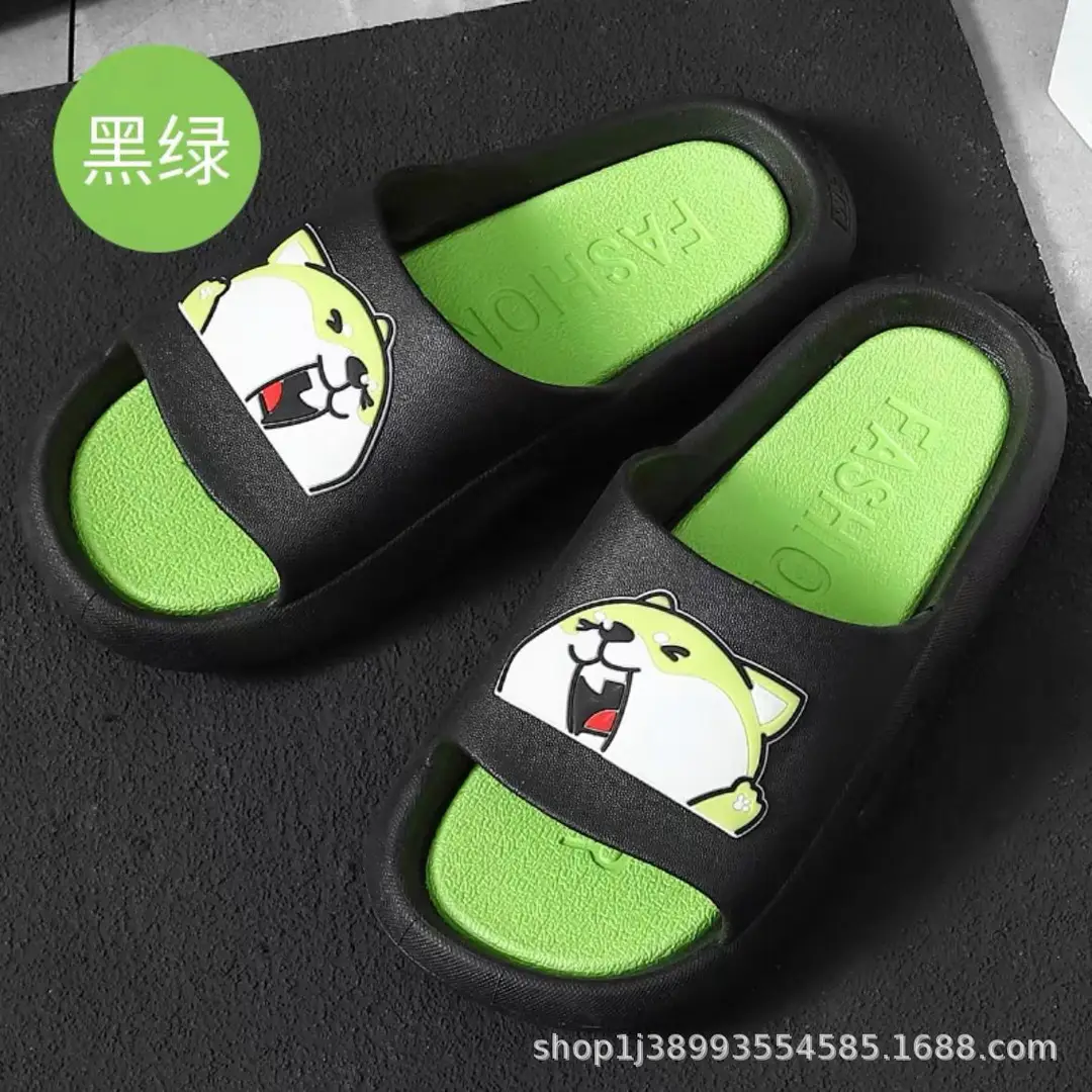 Home slippers men's household feeling of stepping on excrement summer home slippers bathroom bathing outside wearing sandals women's summer wholesale - Image 5