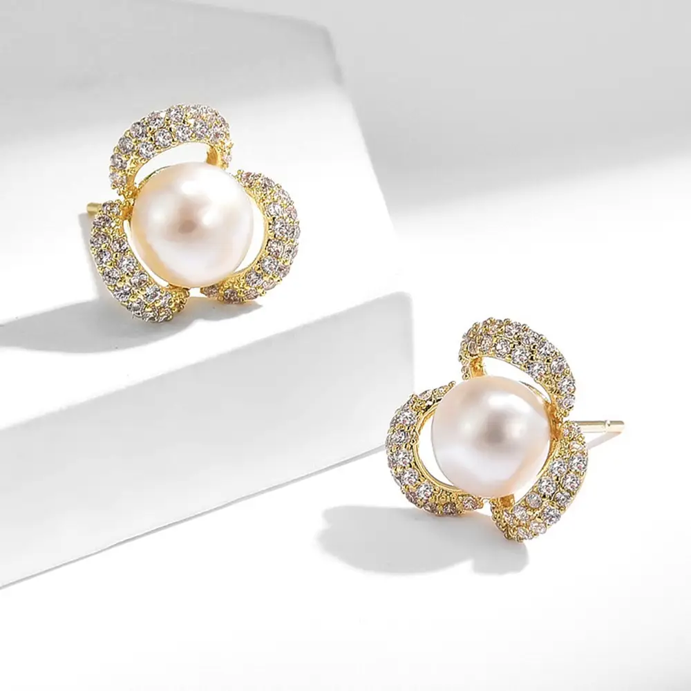 New S925 Pearl Earrings European Style — feature 9