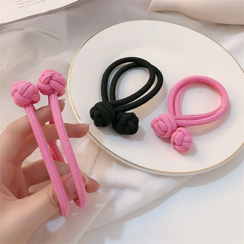 Pink Rubber Hair Ponytail for Women Thick Durable High Ponytail — feature 8