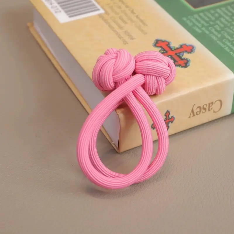 Pink Rubber Hair Ponytail for Women Thick Durable High Ponytail - Image 2