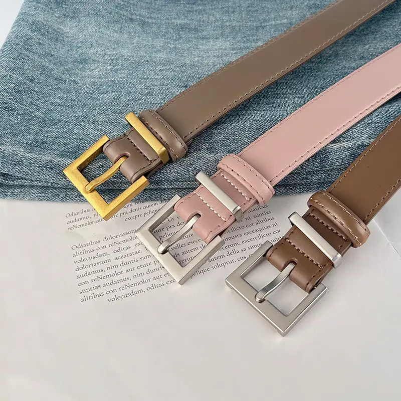 Black Leather Belt for Women 2.8cm Wide - Image 25