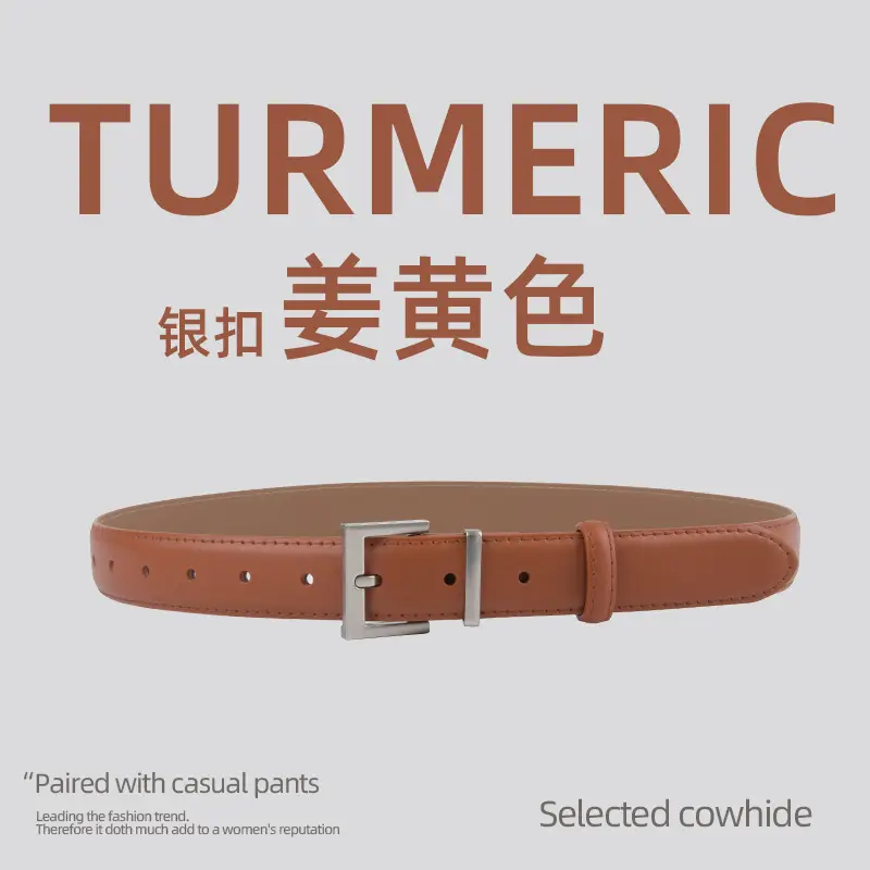 Black Leather Belt for Women 2.8cm Wide - Image 17