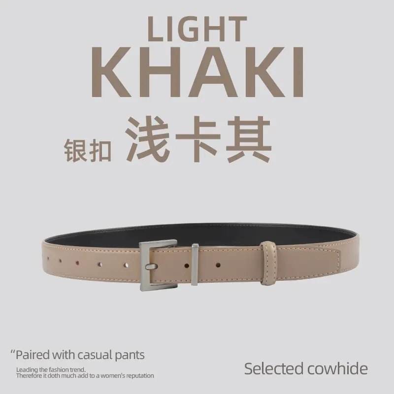 Black Leather Belt for Women 2.8cm Wide - Image 18