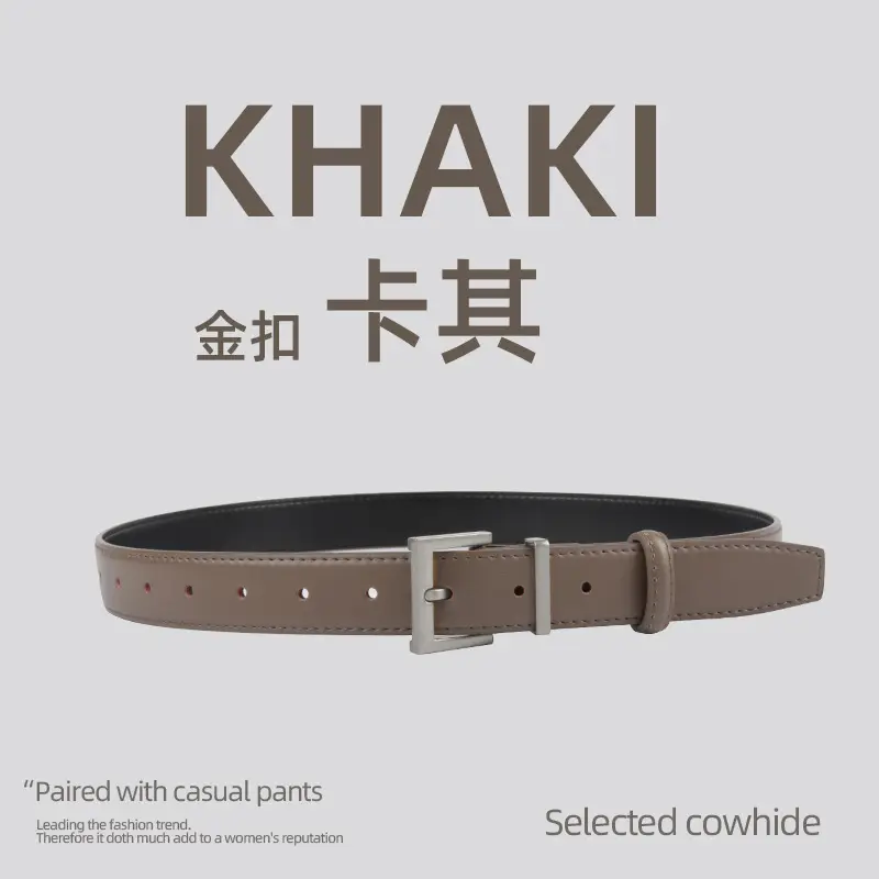 Black Leather Belt for Women 2.8cm Wide - Image 19