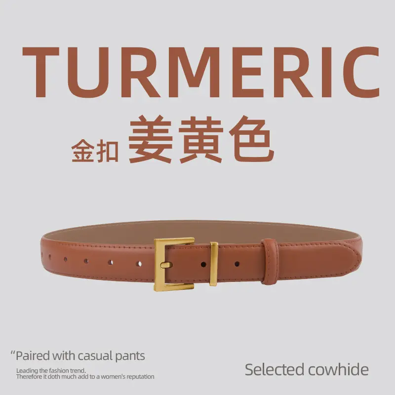 Black Leather Belt for Women 2.8cm Wide - Image 7