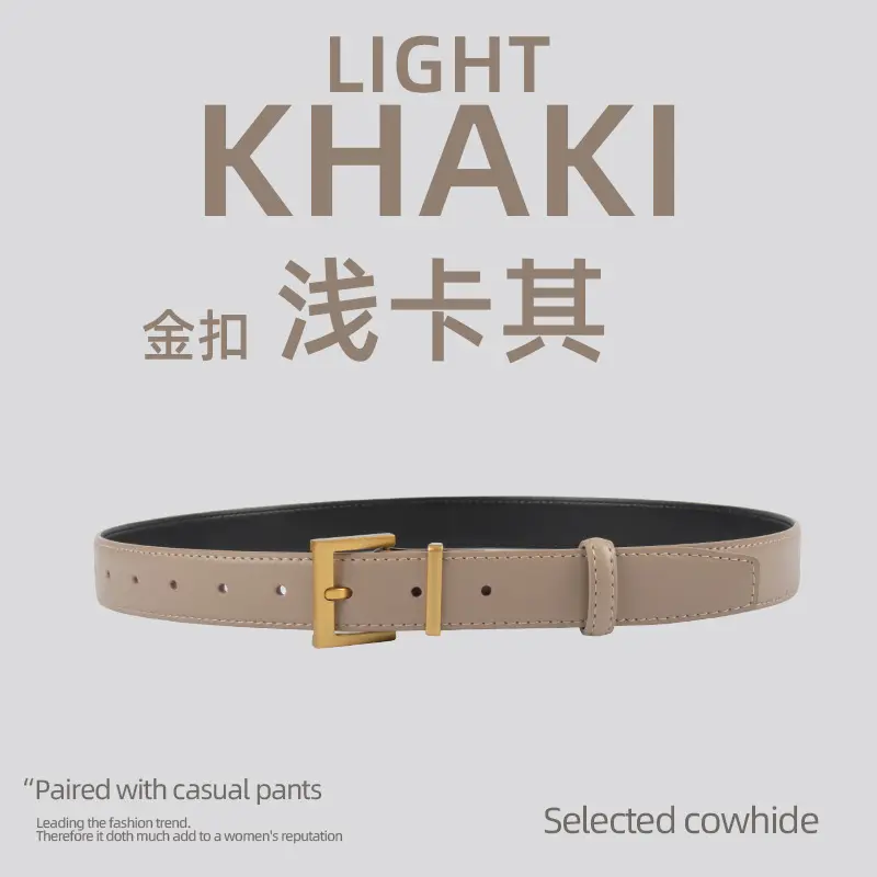 Black Leather Belt for Women 2.8cm Wide - Image 8