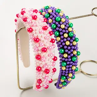 Carnival Heavy Diamond Sponge Wide Bristle Headbands — feature 8