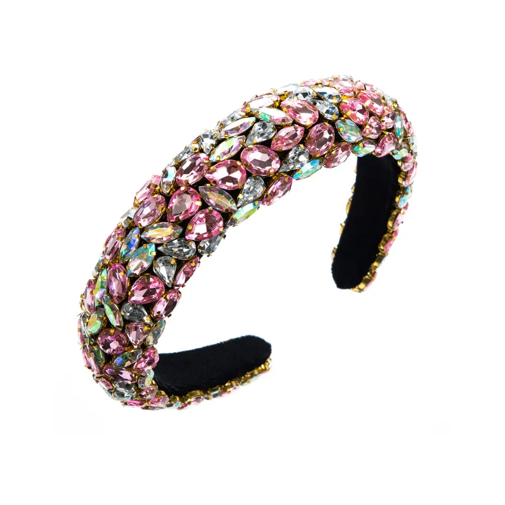 Carnival Heavy Diamond Sponge Wide Bristle Headbands - Image 2