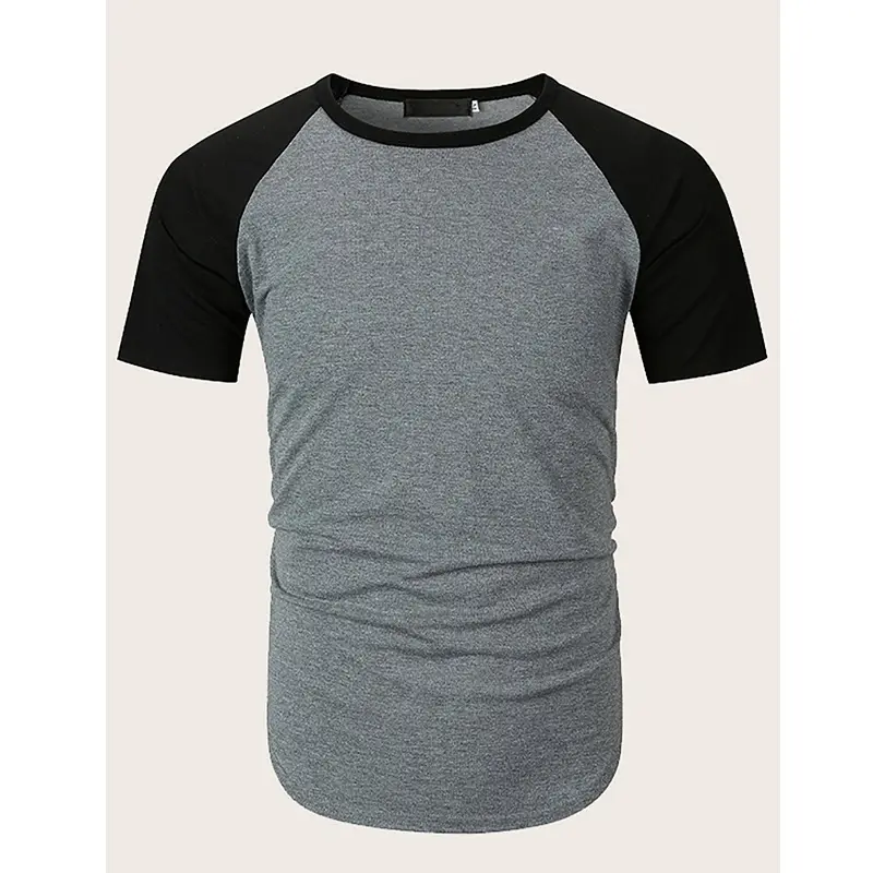 Men Slim Fit Red Black Short Sleeve T-Shirt - Image 7