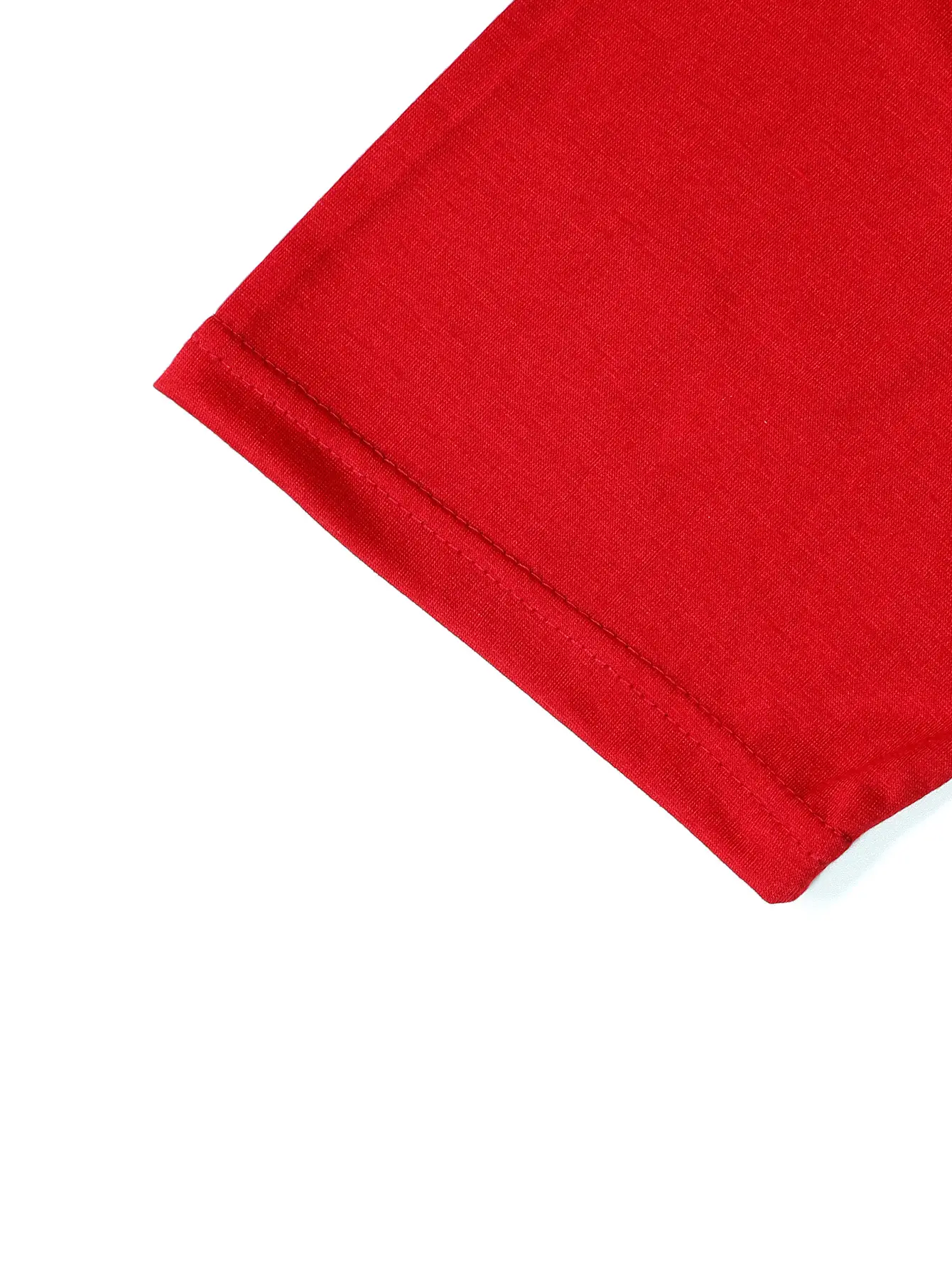 Men Slim Fit Red Black Short Sleeve T-Shirt — feature 6