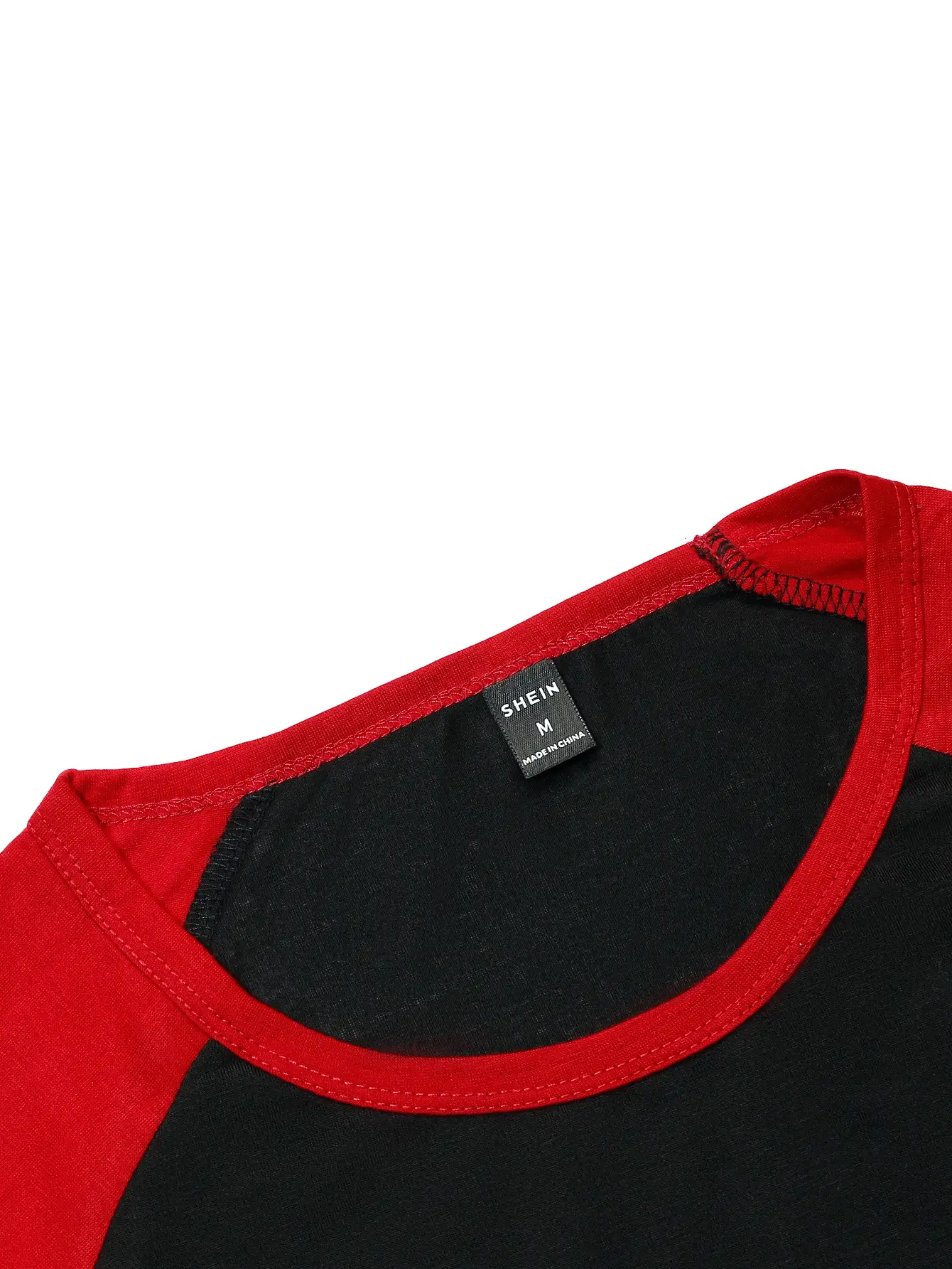 Men Slim Fit Red Black Short Sleeve T-Shirt — feature 7