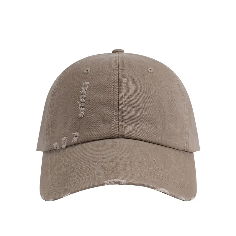 Ripped Baseball Cap Black Men Women
