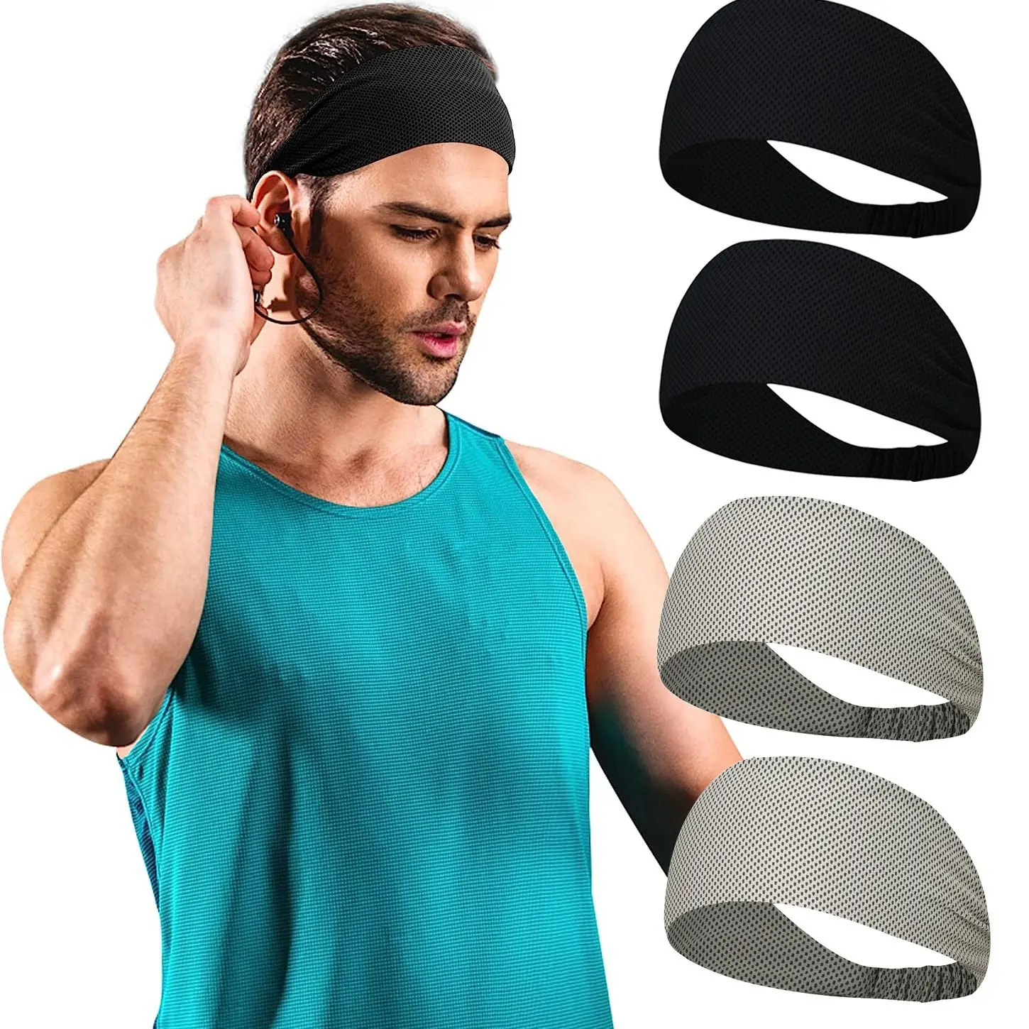 Blue Sweat-Active Headband for Gym & Yoga - Image 24