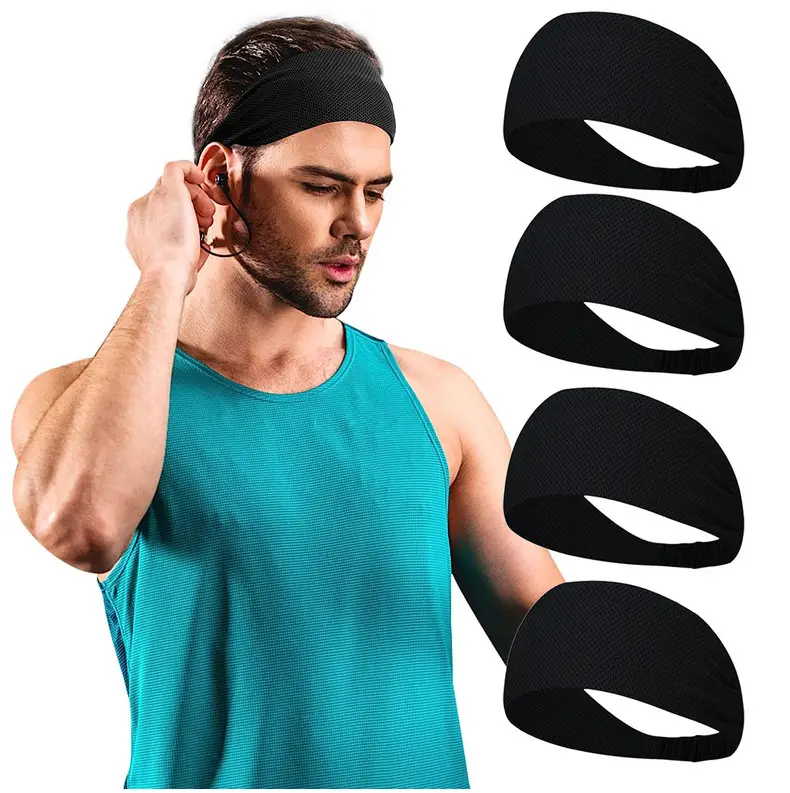 Blue Sweat-Active Headband for Gym & Yoga — feature 7