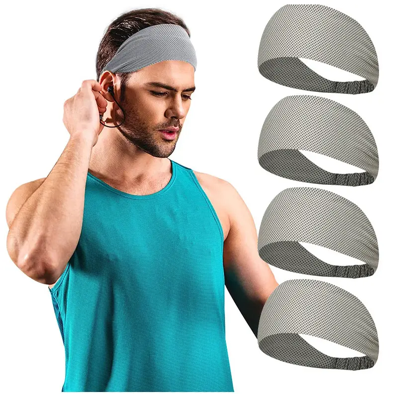 Blue Sweat-Active Headband for Gym & Yoga — feature 8