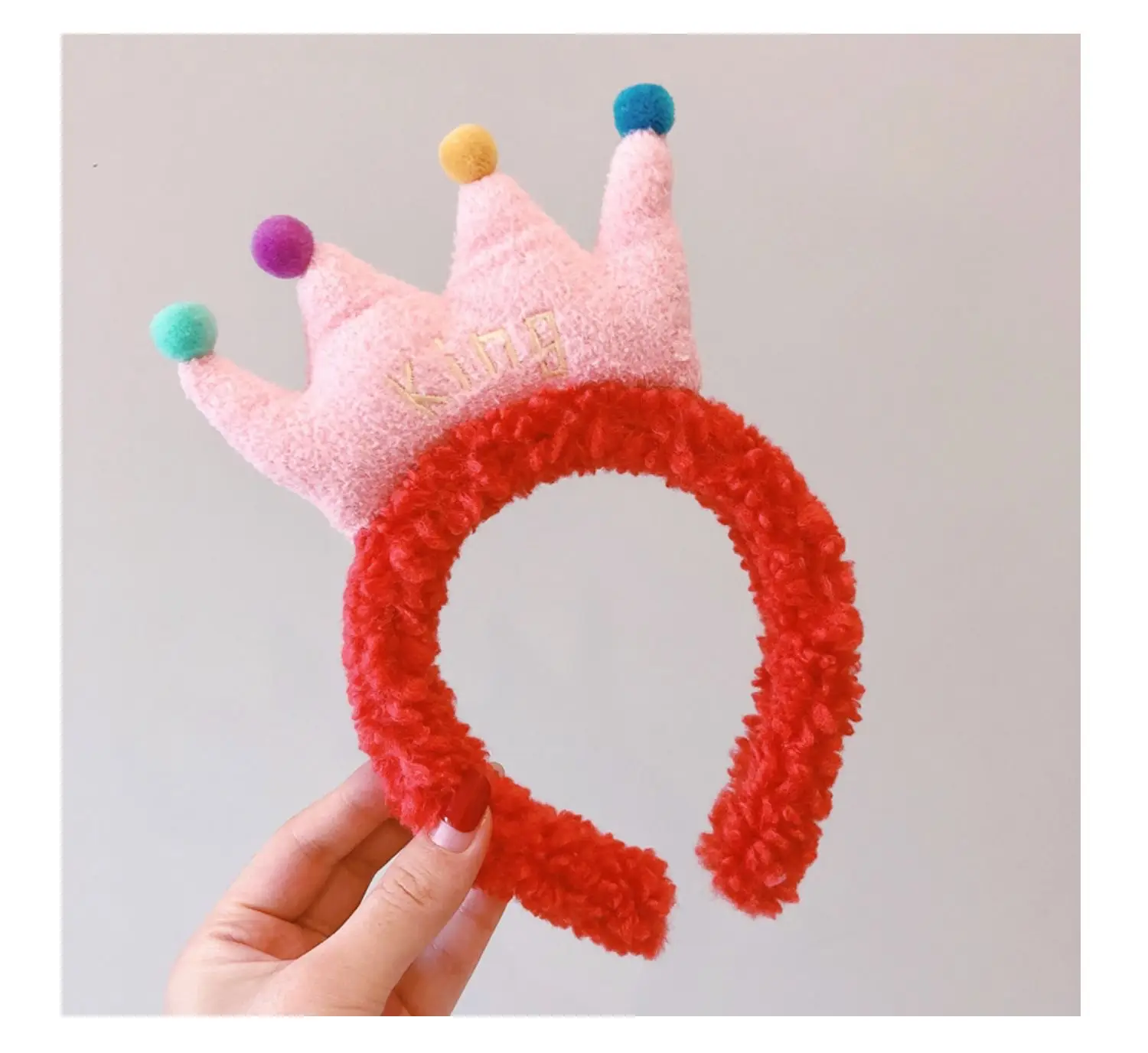 Cute Plush Bear Headband with Cartoon Design Pink — feature 16