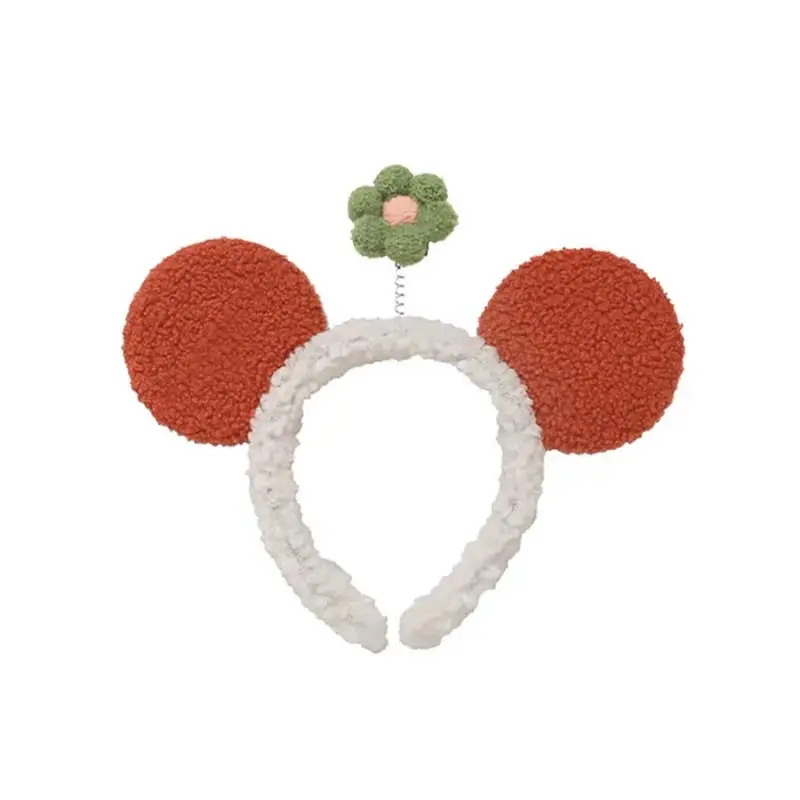 Cute Plush Bear Headband with Cartoon Design Pink — feature 19