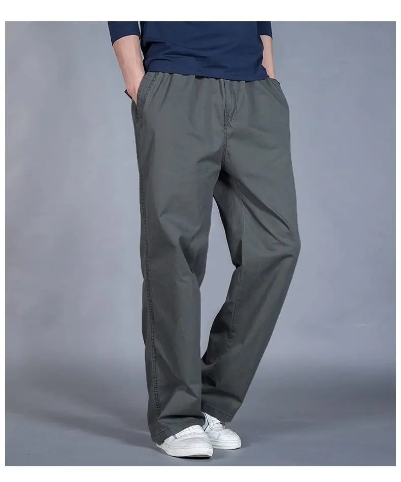Summer Thin Work Pants for Men, 95% Cotton, Loose Casual Pants, Cross-Border Men's Pants, Outdoor Sports Straight-Leg Large Size Long Pants — feature 18