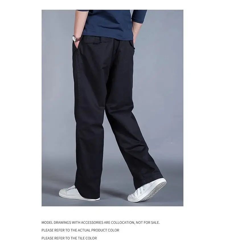 Summer Thin Work Pants for Men, 95% Cotton, Loose Casual Pants, Cross-Border Men's Pants, Outdoor Sports Straight-Leg Large Size Long Pants — feature 23