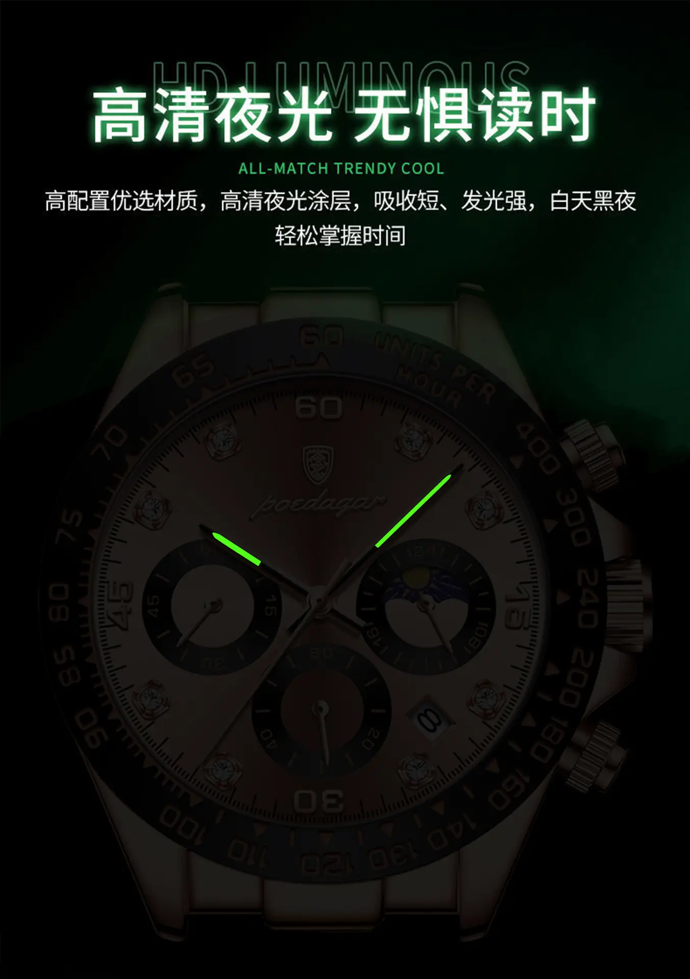 Men's Swiss Quartz Watch with Live Broadcast Display — feature 10