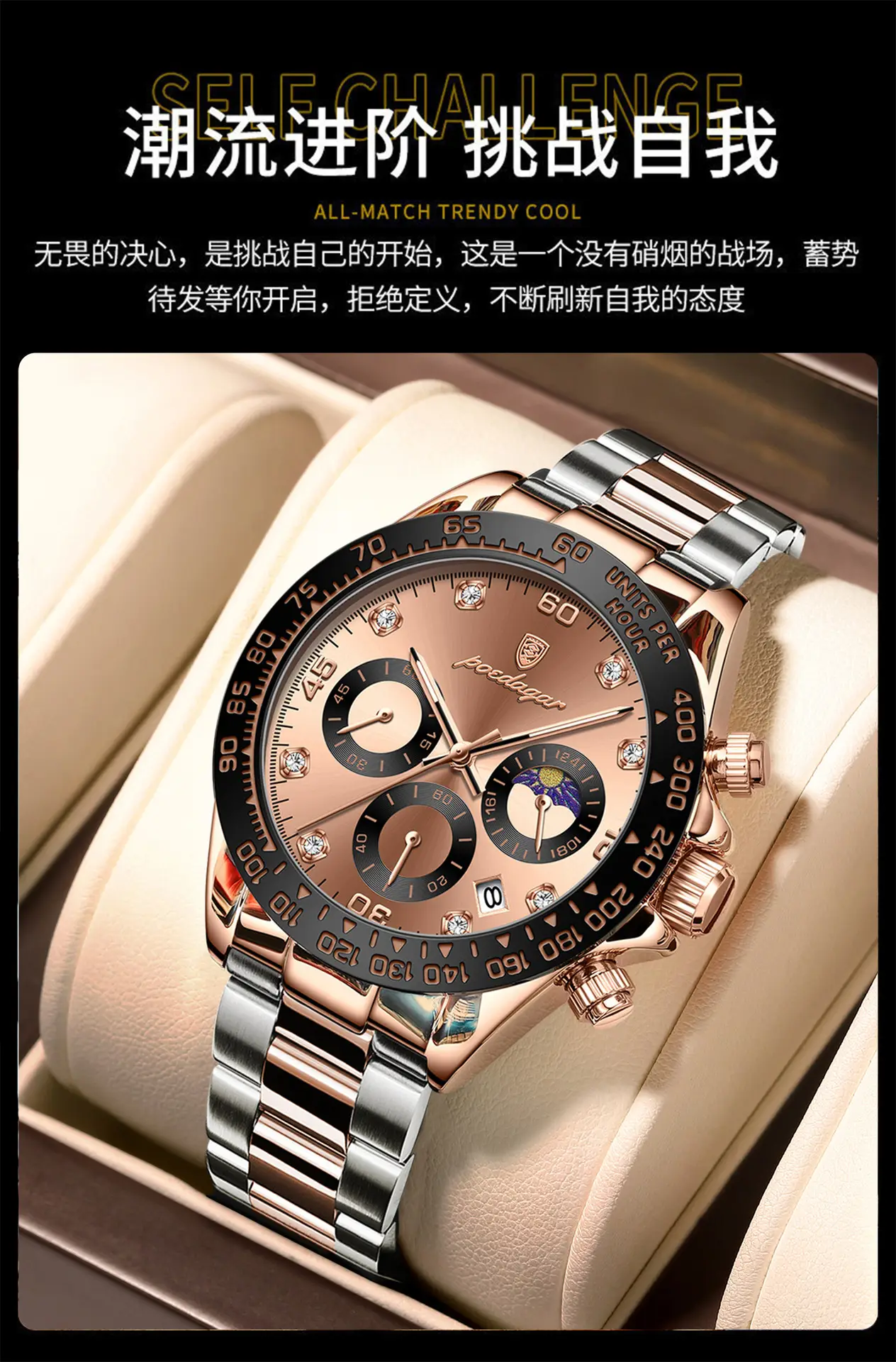 Men's Swiss Quartz Watch with Live Broadcast Display — feature 4