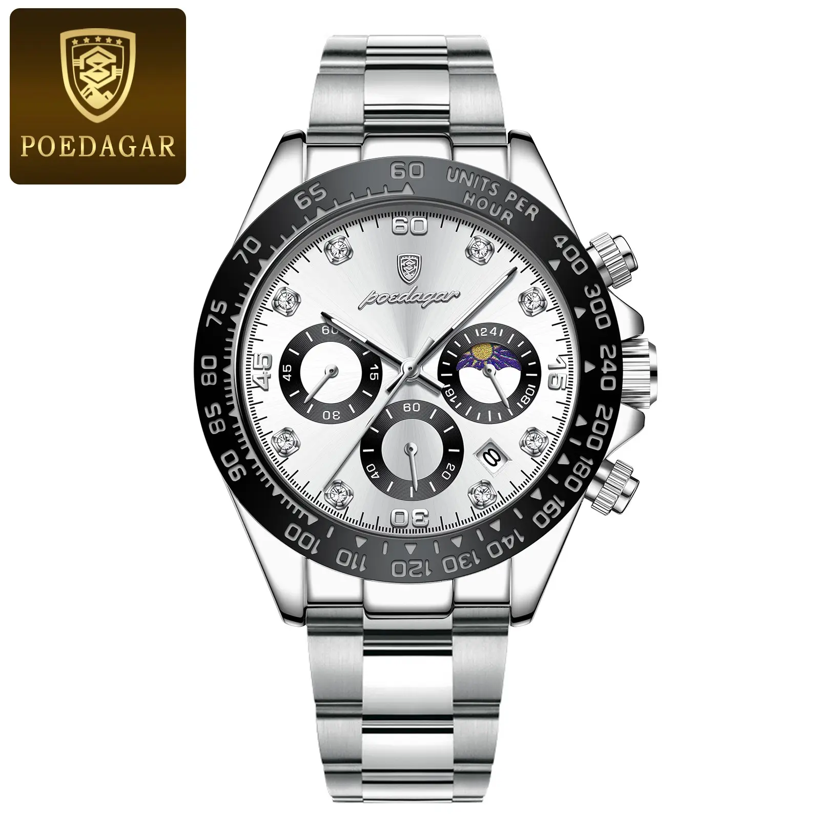 Men's Swiss Quartz Watch with Live Broadcast Display