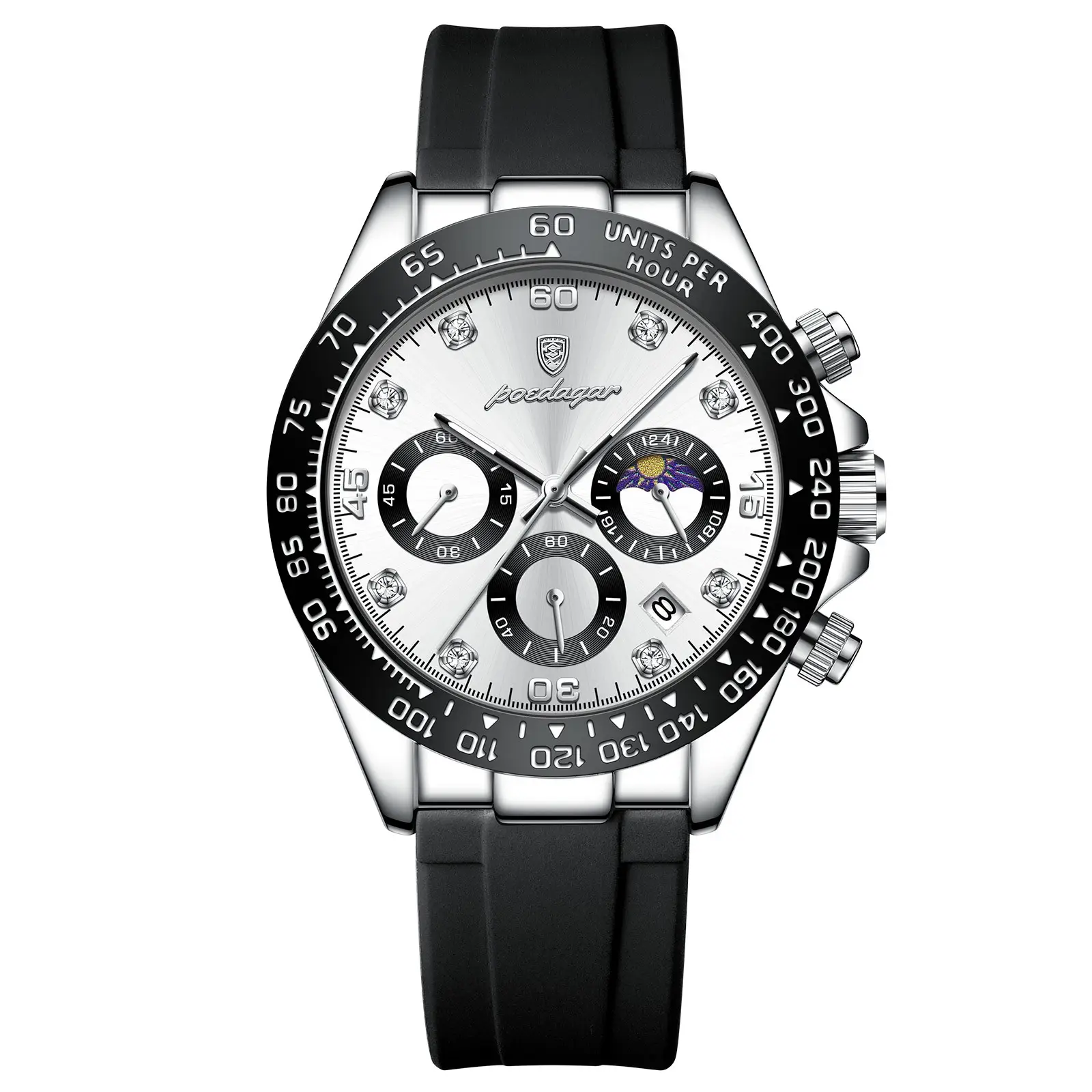 Men's Swiss Quartz Watch with Live Broadcast Display