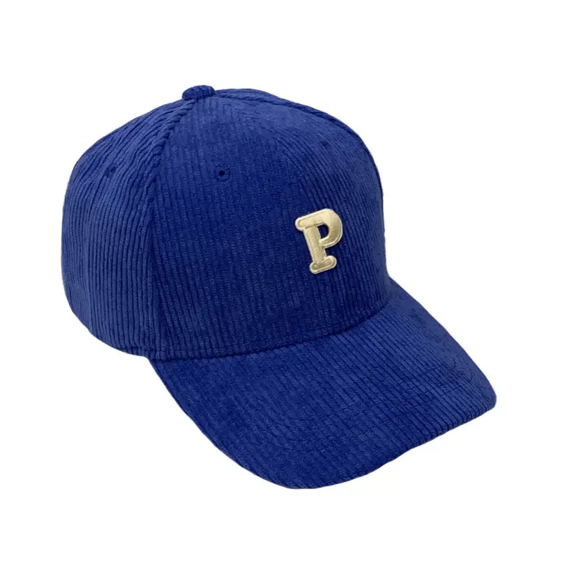 Men P Logo Cap Blue Brown Casual Cap