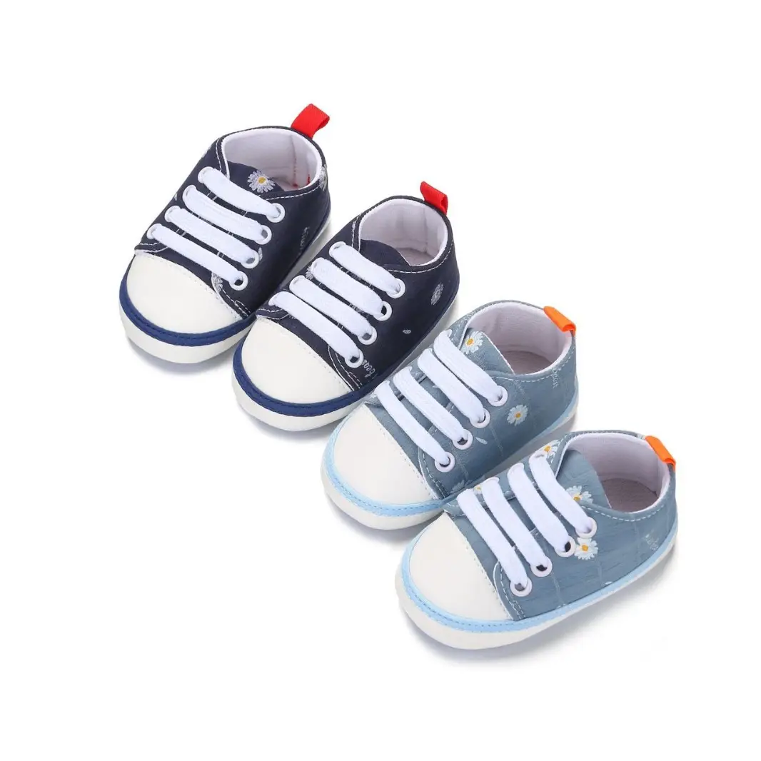 Spring and autumn casual baby shoes knitted canvas shoes non-slip soft bottom toddler shoes baby shoes 0-18 months breathable wear-resistant - Image 3