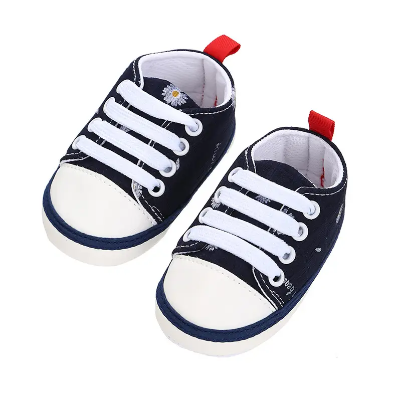 Spring and autumn casual baby shoes knitted canvas shoes non-slip soft bottom toddler shoes baby shoes 0-18 months breathable wear-resistant - Image 5