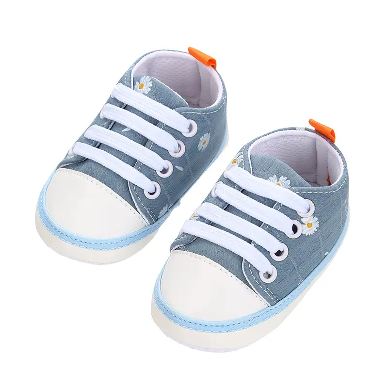 Spring and autumn casual baby shoes knitted canvas shoes non-slip soft bottom toddler shoes baby shoes 0-18 months breathable wear-resistant - Image 2