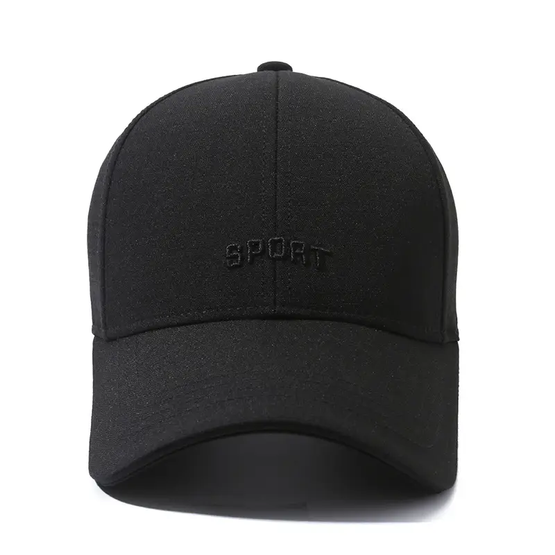 Men's Black Baseball Cap Sport Fashion All Match
