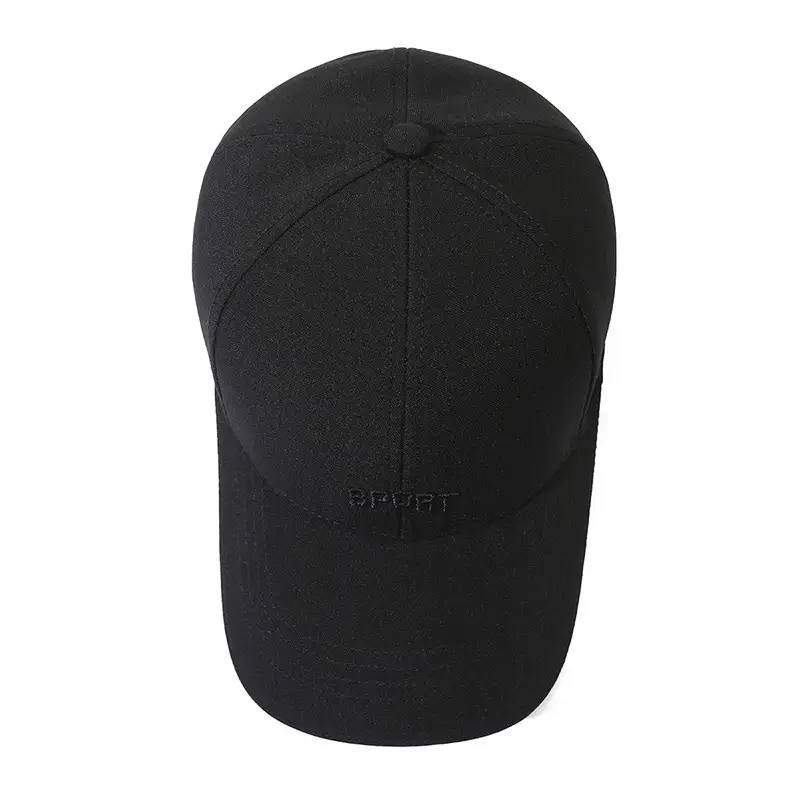 Men's Black Baseball Cap Sport Fashion All Match