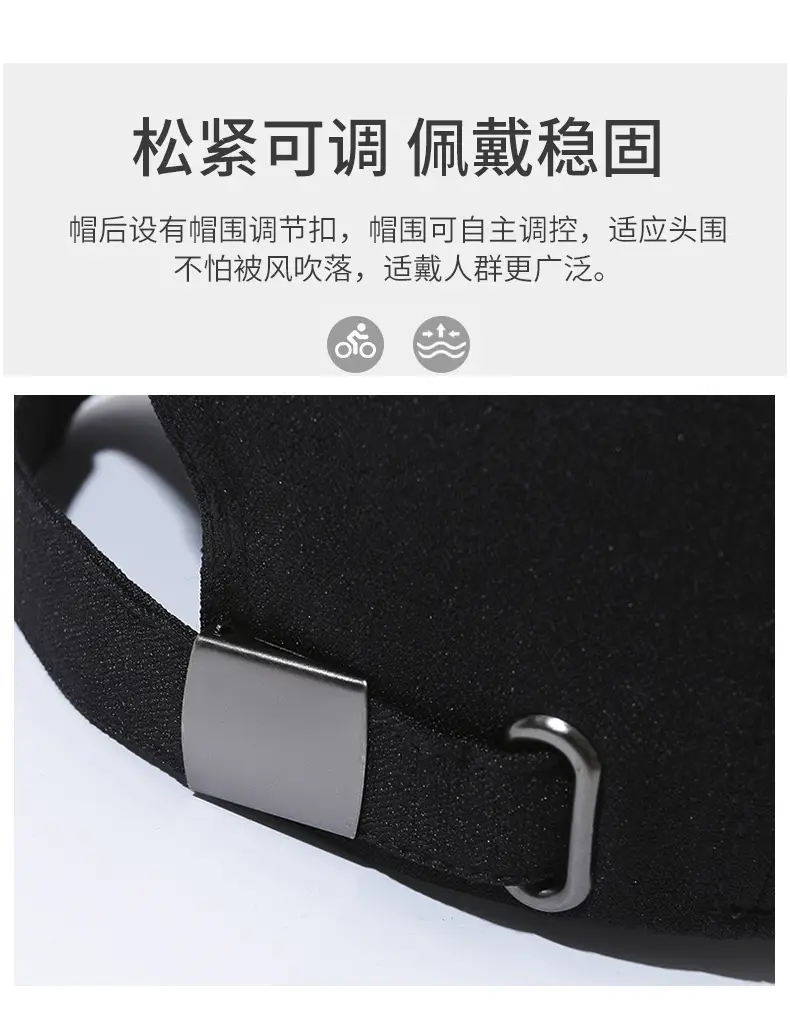Men's Black Baseball Cap Sport Fashion All Match — feature 4