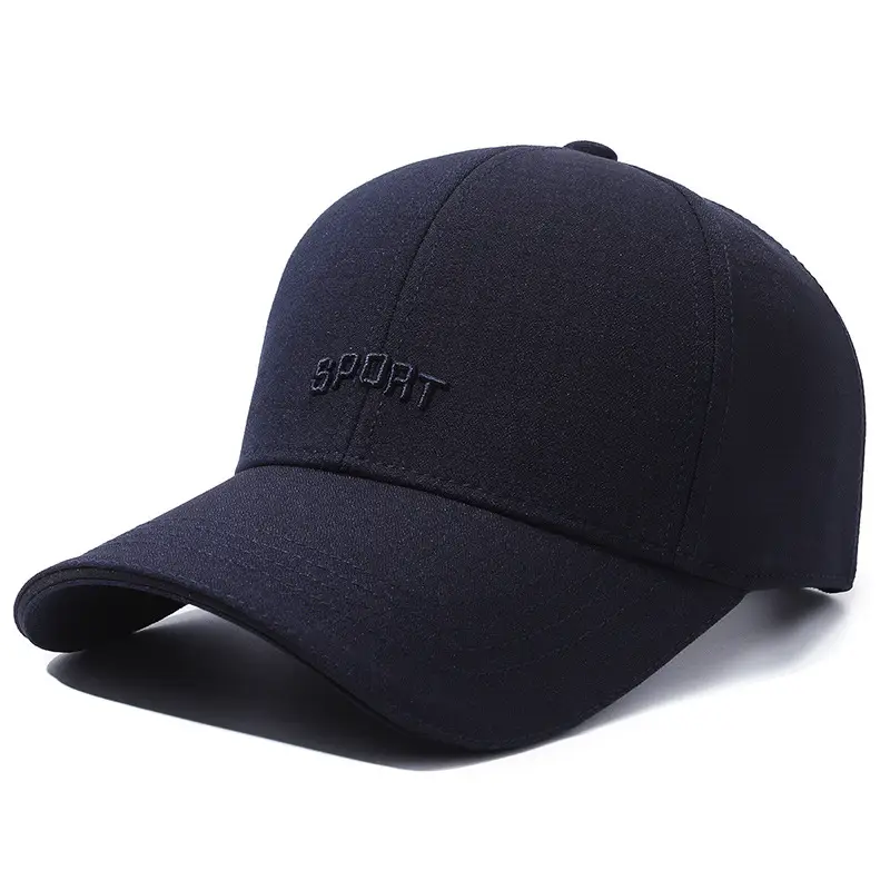 Men's Black Baseball Cap Sport Fashion All Match