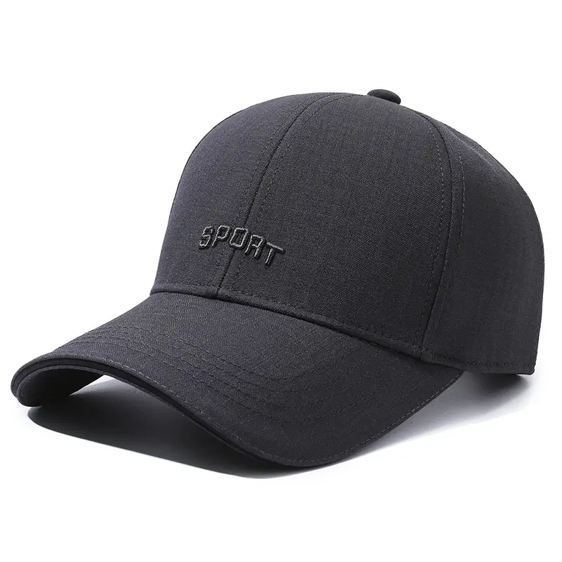 Men's Black Baseball Cap Sport Fashion All Match