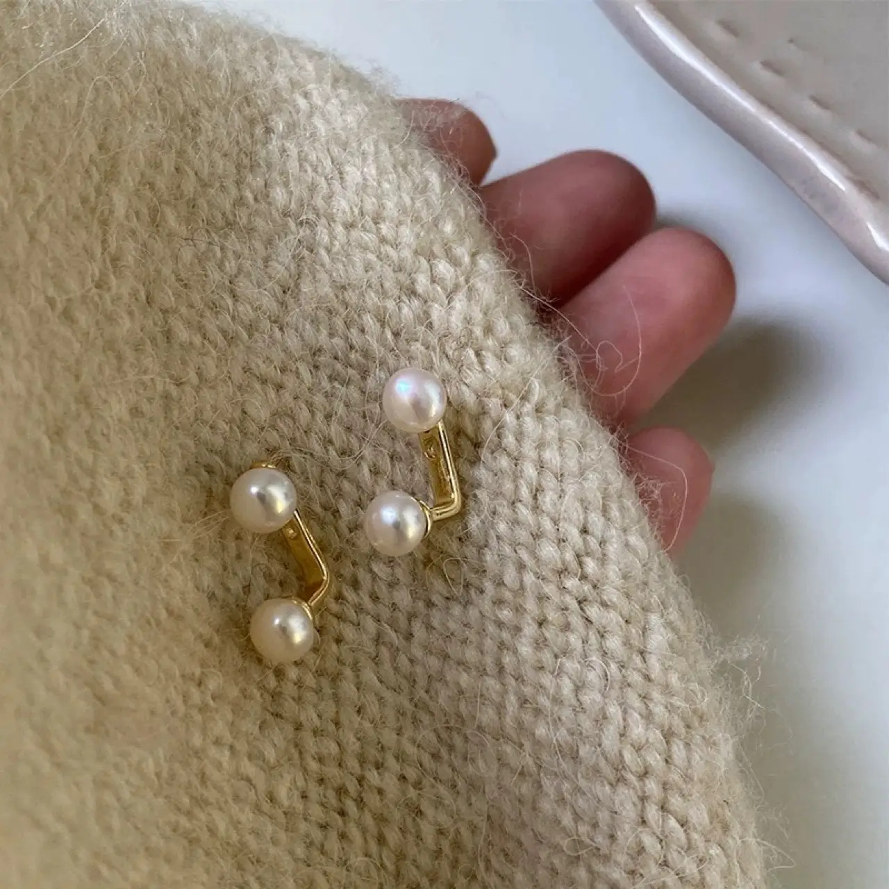Natural Freshwater Pearl Earrings for Women - Image 3