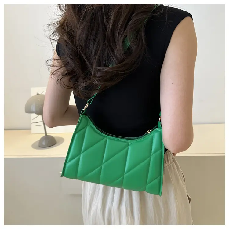 Black Rhombic Embroidery Shoulder Bag for Women — feature 10