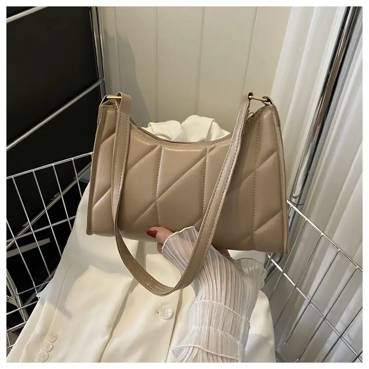 Black Rhombic Embroidery Shoulder Bag for Women — feature 27