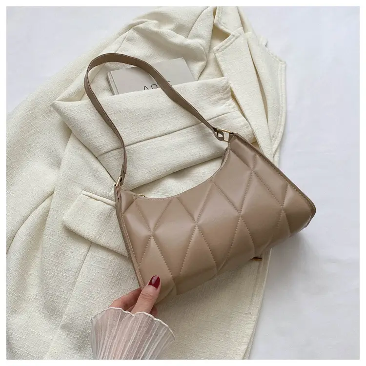 Black Rhombic Embroidery Shoulder Bag for Women — feature 28