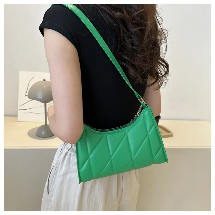 Black Rhombic Embroidery Shoulder Bag for Women — feature 8
