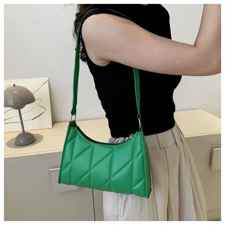 Black Rhombic Embroidery Shoulder Bag for Women — feature 9
