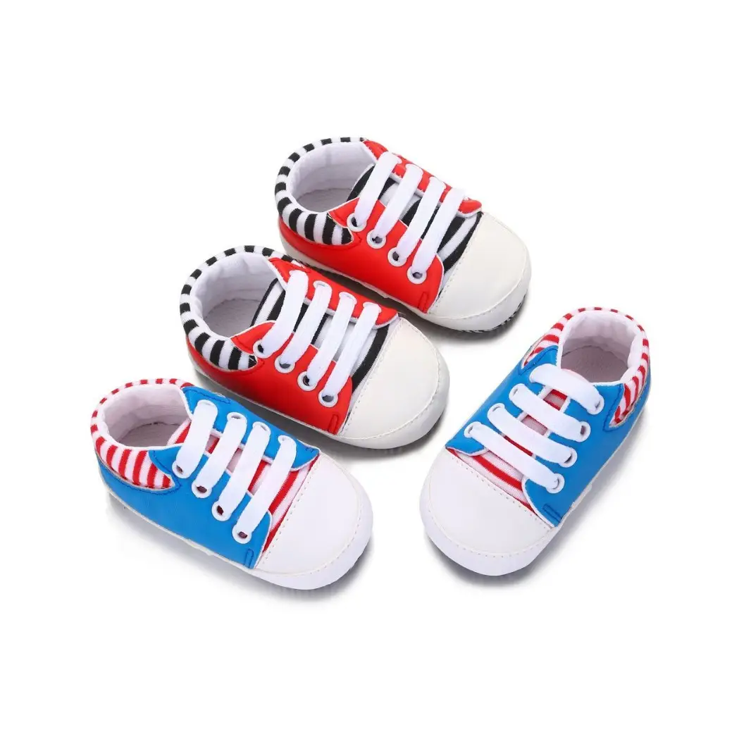 Casual Baby Shoes Artificial PU Canvas Shoes Non-slip Soft Sole Toddler Shoes Baby Shoes 0-18 Months Breathable Wear-resistant - Image 3
