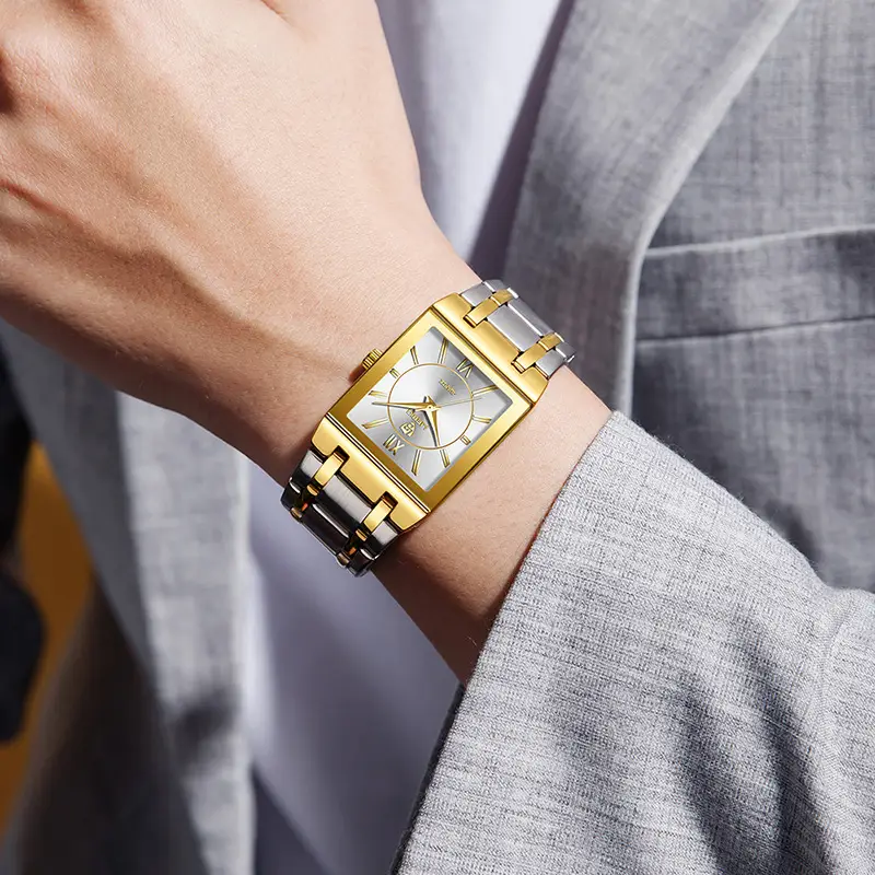 Liebig Gold Square Watch for Women Men Waterproof Elegant Quartz — feature 11